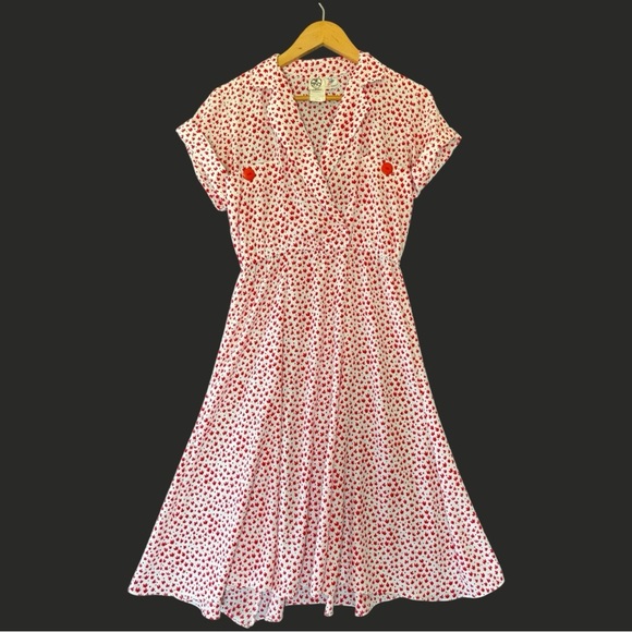Vintage‎ 1980’s John Richard Red and white dress - Picture 2 of 10
